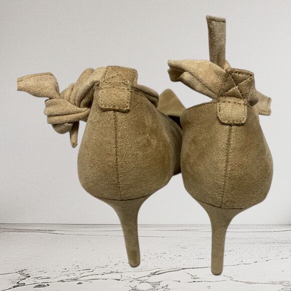 Brand New Store Display Express Women's Size 6 Nude Pump Heels Pointed Toe - Picture 4 of 6